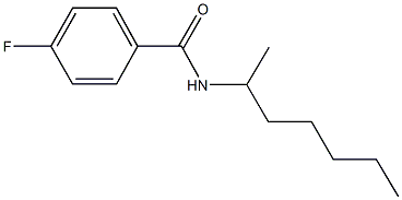 4-fluoro-N-(1-methylhexyl)benzamide 구조식 이미지
