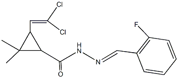 3-(2,2-dichlorovinyl)-N'-(2-fluorobenzylidene)-2,2-dimethylcyclopropanecarbohydrazide Structure