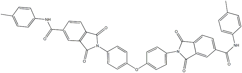 2-(4-{4-[1,3-dioxo-5-(4-toluidinocarbonyl)-1,3-dihydro-2H-isoindol-2-yl]phenoxy}phenyl)-N-(4-methylphenyl)-1,3-dioxo-5-isoindolinecarboxamide 구조식 이미지