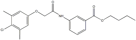 butyl 3-({[(4-chloro-3,5-dimethylphenyl)oxy]acetyl}amino)benzoate Structure