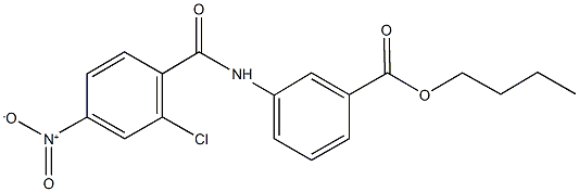 butyl 3-[({2-chloro-4-nitrophenyl}carbonyl)amino]benzoate Structure