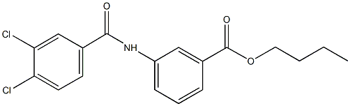 butyl 3-{[(3,4-dichlorophenyl)carbonyl]amino}benzoate Structure