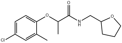 2-(4-chloro-2-methylphenoxy)-N-(tetrahydro-2-furanylmethyl)propanamide Structure
