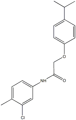 N-(3-chloro-4-methylphenyl)-2-(4-isopropylphenoxy)acetamide 구조식 이미지