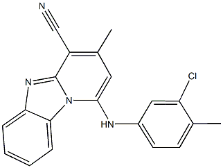 1-(3-chloro-4-methylanilino)-3-methylpyrido[1,2-a]benzimidazole-4-carbonitrile Structure