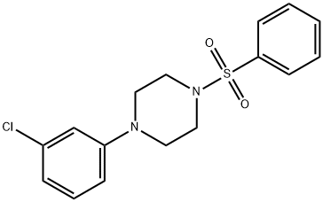 1-(3-chlorophenyl)-4-(phenylsulfonyl)piperazine 구조식 이미지