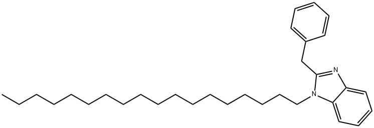 1-octadecyl-2-(phenylmethyl)-1H-benzimidazole Structure