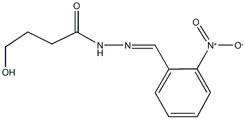 4-hydroxy-N'-{2-nitrobenzylidene}butanohydrazide Structure