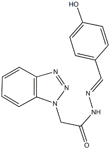 2-(1H-1,2,3-benzotriazol-1-yl)-N'-(4-hydroxybenzylidene)acetohydrazide Structure