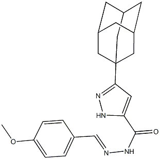 3-(1-adamantyl)-N'-(4-methoxybenzylidene)-1H-pyrazole-5-carbohydrazide Structure