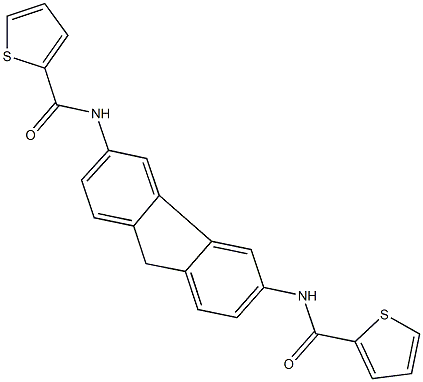 N-{6-[(2-thienylcarbonyl)amino]-9H-fluoren-3-yl}-2-thiophenecarboxamide 구조식 이미지