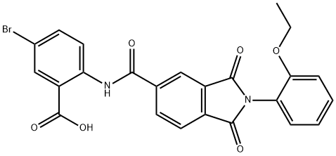 5-bromo-2-({[2-(2-ethoxyphenyl)-1,3-dioxo-2,3-dihydro-1H-isoindol-5-yl]carbonyl}amino)benzoic acid 구조식 이미지