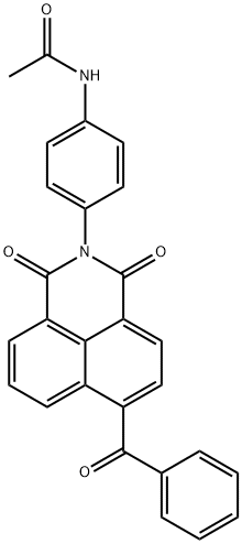 N-[4-(6-benzoyl-1,3-dioxo-1H-benzo[de]isoquinolin-2(3H)-yl)phenyl]acetamide 구조식 이미지