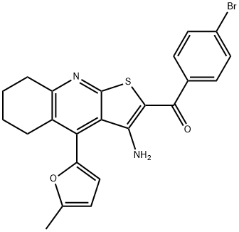 [3-amino-4-(5-methyl-2-furyl)-5,6,7,8-tetrahydrothieno[2,3-b]quinolin-2-yl](4-bromophenyl)methanone Structure