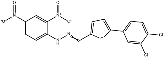 5-(3,4-dichlorophenyl)-2-furaldehyde {2,4-bisnitrophenyl}hydrazone Structure