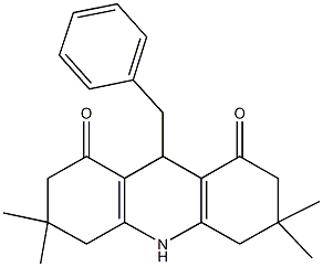 9-benzyl-3,3,6,6-tetramethyl-3,4,6,7,9,10-hexahydro-1,8(2H,5H)-acridinedione Structure