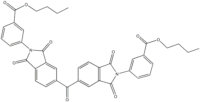 butyl 3-[5-({2-[3-(butoxycarbonyl)phenyl]-1,3-dioxo-2,3-dihydro-1H-isoindol-5-yl}carbonyl)-1,3-dioxo-1,3-dihydro-2H-isoindol-2-yl]benzoate 구조식 이미지