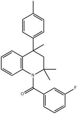 1-(3-fluorobenzoyl)-2,2,4-trimethyl-4-(4-methylphenyl)-1,2,3,4-tetrahydroquinoline Structure