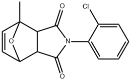 4-(2-chlorophenyl)-1-methyl-10-oxa-4-azatricyclo[5.2.1.0~2,6~]dec-8-ene-3,5-dione Structure