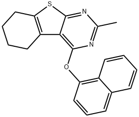 2-methyl-5,6,7,8-tetrahydro[1]benzothieno[2,3-d]pyrimidin-4-yl 1-naphthyl ether 구조식 이미지