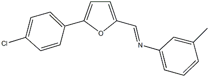 N-{[5-(4-chlorophenyl)-2-furyl]methylene}-N-(3-methylphenyl)amine Structure