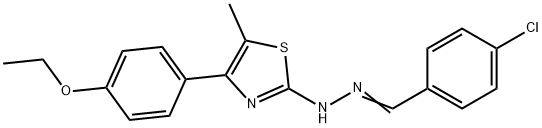 4-chlorobenzaldehyde [4-(4-ethoxyphenyl)-5-methyl-1,3-thiazol-2-yl]hydrazone 구조식 이미지