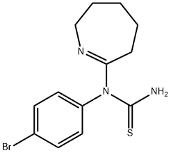 N-(4-bromophenyl)-N-(3,4,5,6-tetrahydro-2H-azepin-7-yl)carbamimidothioic acid 구조식 이미지