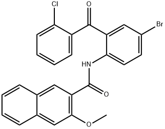 N-[4-bromo-2-(2-chlorobenzoyl)phenyl]-3-methoxy-2-naphthamide 구조식 이미지