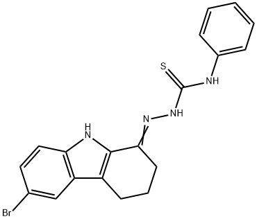 6-bromo-2,3,4,9-tetrahydro-1H-carbazol-1-one N-phenylthiosemicarbazone Structure