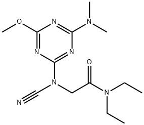 2-{cyano[4-(dimethylamino)-6-methoxy-1,3,5-triazin-2-yl]amino}-N,N-diethylacetamide Structure