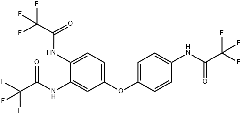 N-(4-{3,4-bis[(trifluoroacetyl)amino]phenoxy}phenyl)-2,2,2-trifluoroacetamide 구조식 이미지