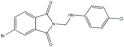 5-bromo-2-[(4-chloroanilino)methyl]-1H-isoindole-1,3(2H)-dione 구조식 이미지