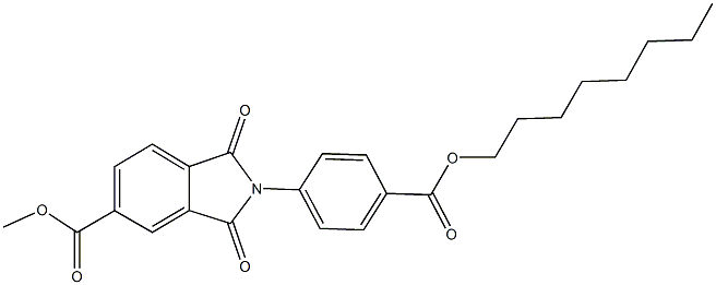 methyl 2-{4-[(octyloxy)carbonyl]phenyl}-1,3-dioxo-5-isoindolinecarboxylate Structure