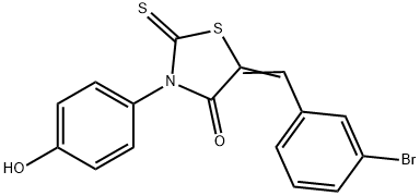 5-(3-bromobenzylidene)-3-(4-hydroxyphenyl)-2-thioxo-1,3-thiazolidin-4-one 구조식 이미지