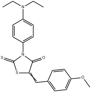 3-[4-(diethylamino)phenyl]-5-(4-methoxybenzylidene)-2-thioxo-1,3-thiazolidin-4-one 구조식 이미지