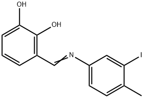 3-{[(3-iodo-4-methylphenyl)imino]methyl}-1,2-benzenediol 구조식 이미지