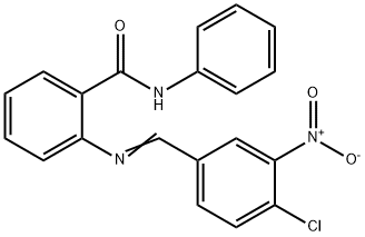 2-({4-chloro-3-nitrobenzylidene}amino)-N-phenylbenzamide 구조식 이미지