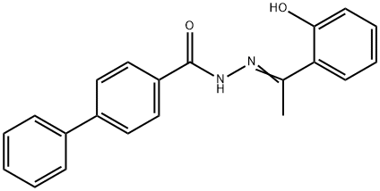 N'-[1-(2-hydroxyphenyl)ethylidene][1,1'-biphenyl]-4-carbohydrazide 구조식 이미지