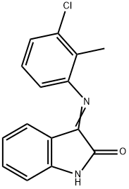3-[(3-chloro-2-methylphenyl)imino]-1,3-dihydro-2H-indol-2-one Structure