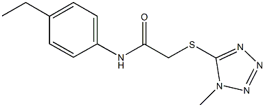 N-(4-ethylphenyl)-2-[(1-methyl-1H-tetraazol-5-yl)sulfanyl]acetamide 구조식 이미지