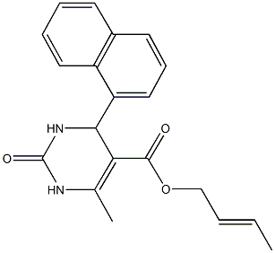 2-butenyl 6-methyl-4-(1-naphthyl)-2-oxo-1,2,3,4-tetrahydro-5-pyrimidinecarboxylate Structure