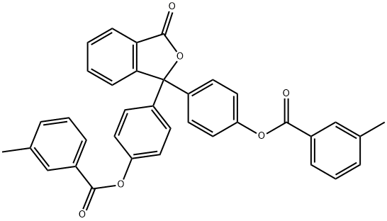 4-(1-{4-[(3-methylbenzoyl)oxy]phenyl}-3-oxo-1,3-dihydro-2-benzofuran-1-yl)phenyl 3-methylbenzoate Structure