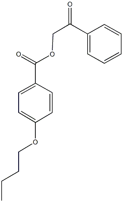 2-oxo-2-phenylethyl 4-butoxybenzoate 구조식 이미지