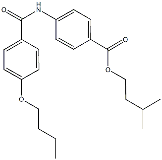 isopentyl 4-[(4-butoxybenzoyl)amino]benzoate 구조식 이미지