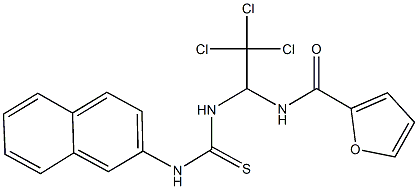 N-(2,2,2-trichloro-1-{[(2-naphthylamino)carbothioyl]amino}ethyl)-2-furamide 구조식 이미지