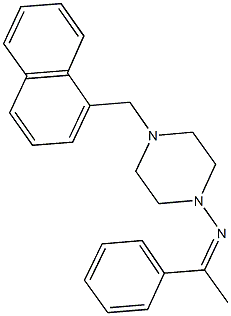4-(1-naphthylmethyl)-N-(1-phenylethylidene)-1-piperazinamine Structure