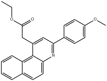 ethyl [3-(4-methoxyphenyl)benzo[f]quinolin-1-yl]acetate 구조식 이미지