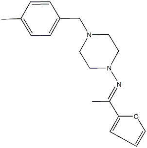 N-[1-(2-furyl)ethylidene]-N-[4-(4-methylbenzyl)-1-piperazinyl]amine 구조식 이미지