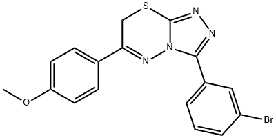 3-(3-bromophenyl)-6-(4-methoxyphenyl)-7H-[1,2,4]triazolo[3,4-b][1,3,4]thiadiazine Structure