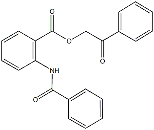 2-oxo-2-phenylethyl 2-(benzoylamino)benzoate 구조식 이미지